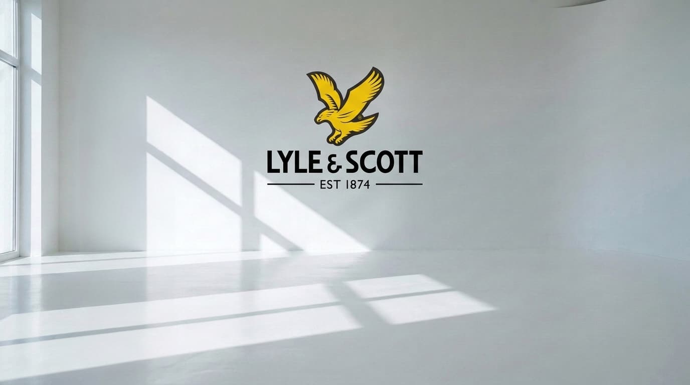 Gold eagle logo on the wall of an empty white studio, made with Nano Banana Pro