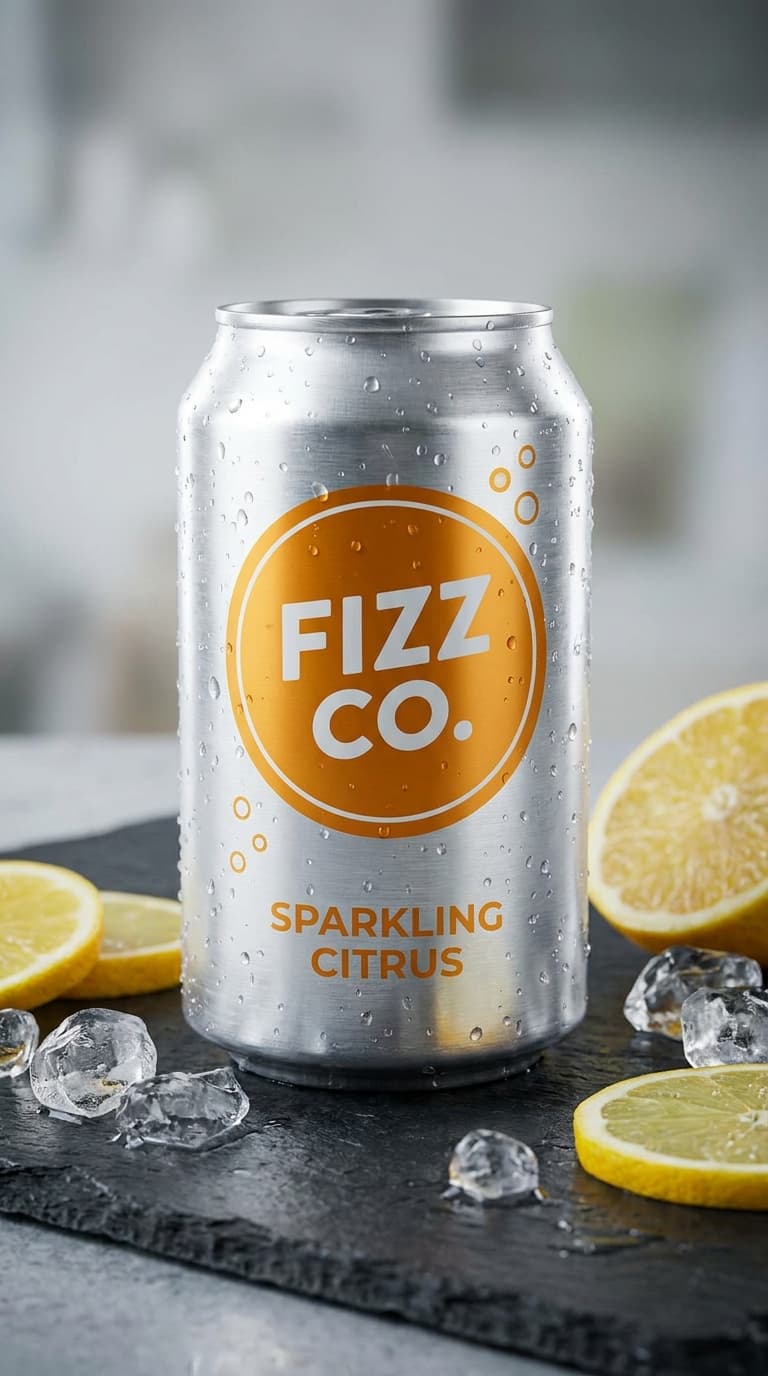 A plain soda can with a flat studio look, made with Nano Banana Pro