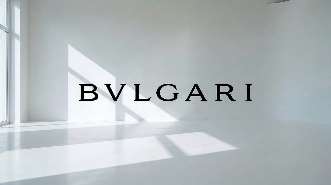 Black wordmark on the wall of an empty white studio, made with Nano Banana Pro